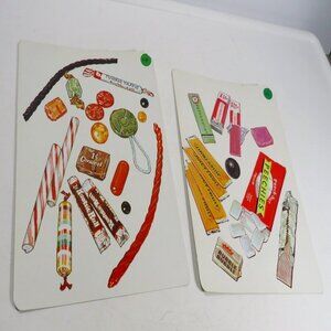 Peabody 60s FOOD Candy (2) cards Vintage Artwork